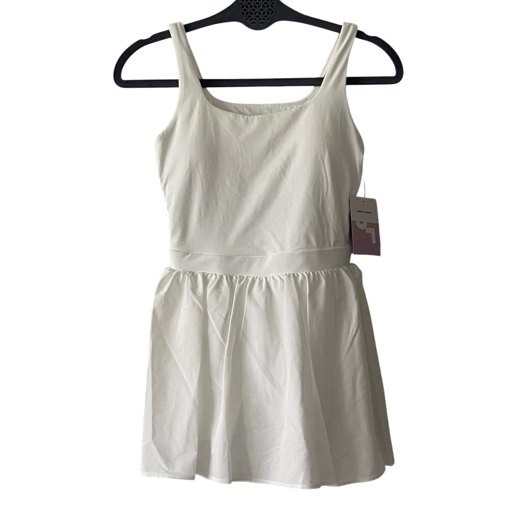 Joy Lab White Active Dress Built In Shorts XXS NWT